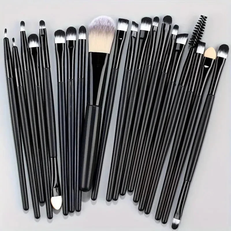 Conjunto de pincéis de maquiagem com 20 peças, pincel delineador, pincel de mistura, pincéis de maquiagem para bochechas, pincel de base cosmética para olhos, conjunto de pincéis de maquiagem