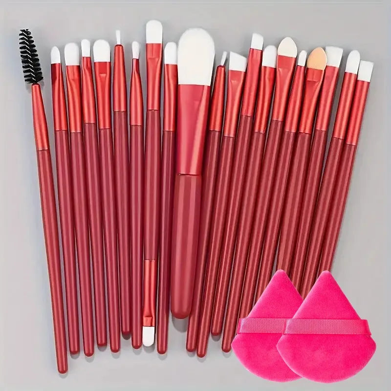 Conjunto de pincéis de maquiagem com 20 peças, pincel delineador, pincel de mistura, pincéis de maquiagem para bochechas, pincel de base cosmética para olhos, conjunto de pincéis de maquiagem