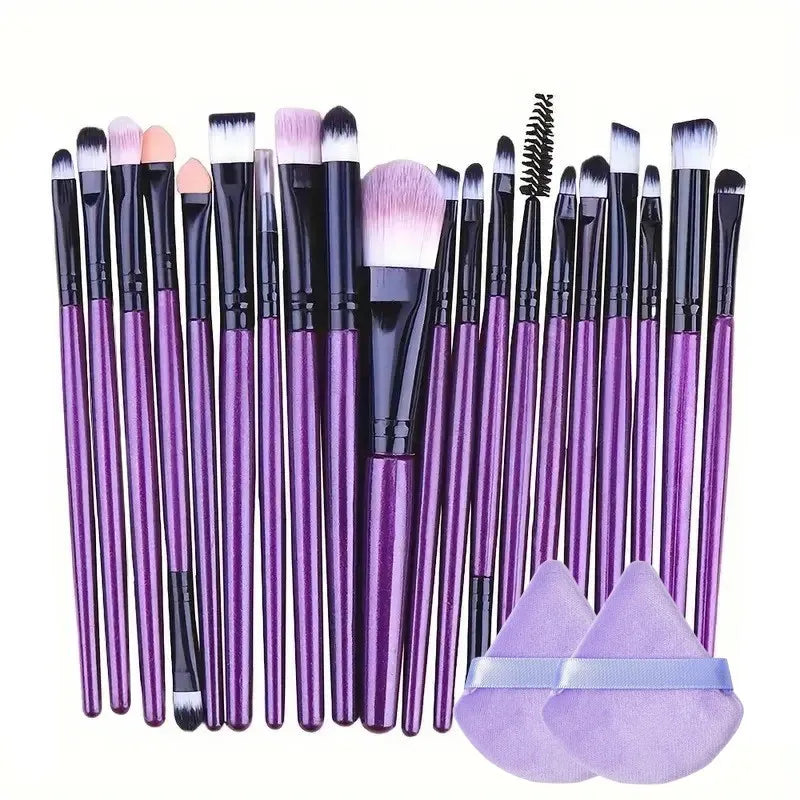 Conjunto de pincéis de maquiagem com 20 peças, pincel delineador, pincel de mistura, pincéis de maquiagem para bochechas, pincel de base cosmética para olhos, conjunto de pincéis de maquiagem