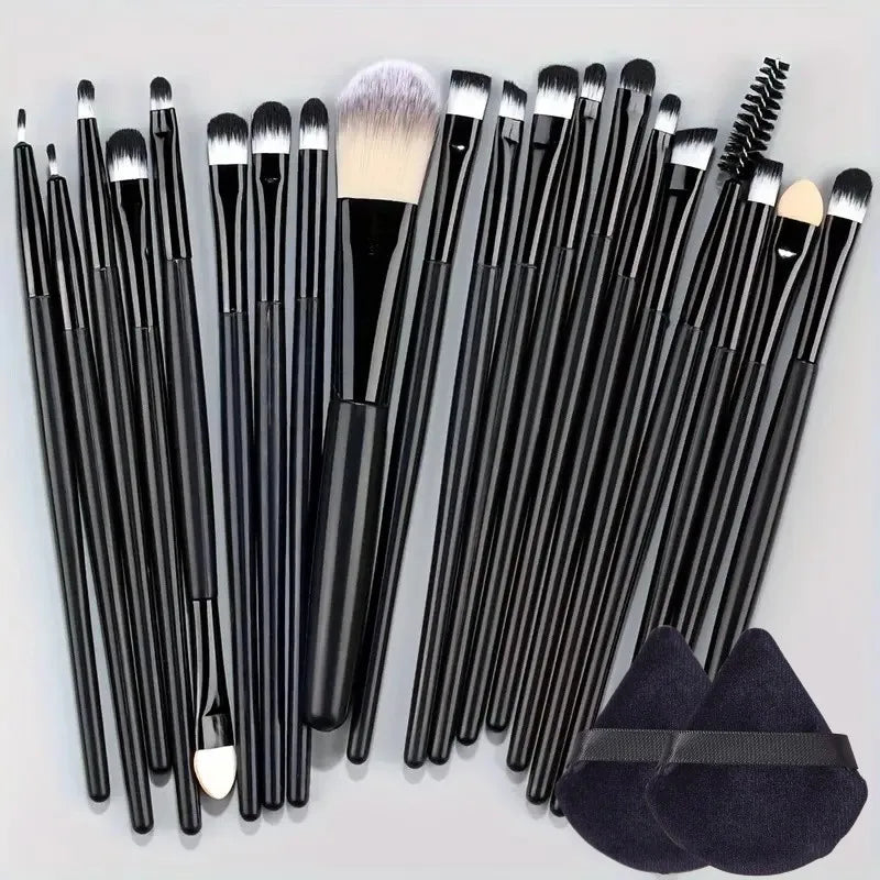 Conjunto de pincéis de maquiagem com 20 peças, pincel delineador, pincel de mistura, pincéis de maquiagem para bochechas, pincel de base cosmética para olhos, conjunto de pincéis de maquiagem