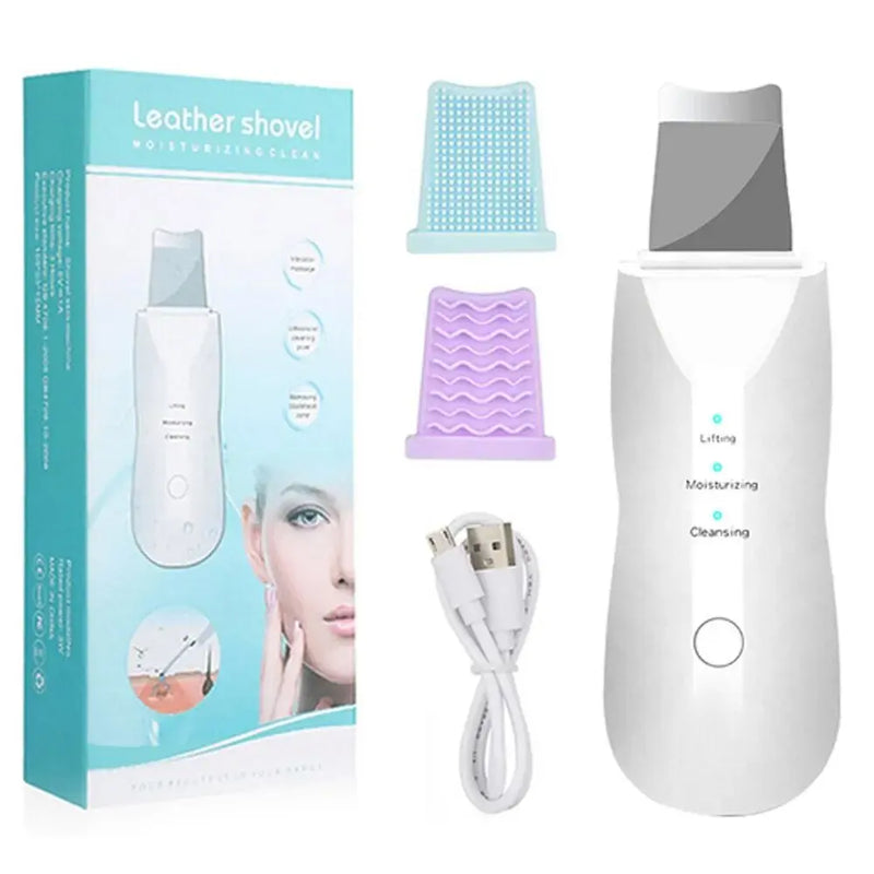 Raspador de pele ultrassônico, limpeza de poros, máquina de limpeza profunda facial adequada para instrumentos de beleza femininos e masculinos